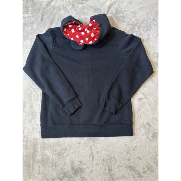 Women’s Disney Parks Minnie mouse Full Zip hoodie black red white Drawstring XL - Picture 12 of 13